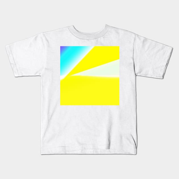 YELLOW BLUE WHITE ABSTRACT Kids T-Shirt by Artistic_st